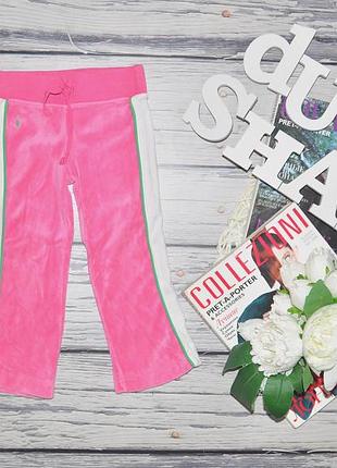 3 года 92-98 см фирменные спортивные велюровые прямые брюки девочке ralph lauren