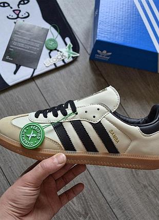 👟 кросівки      adidas samba og 'cream white/sand strata'    / наложка bs👟