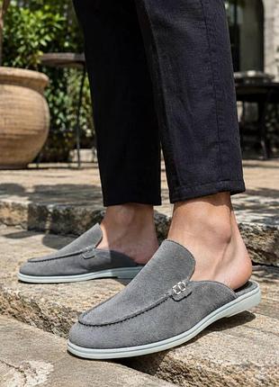 Мюлі замша loro piana