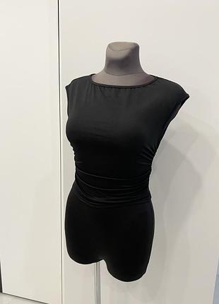 Топ еластичний чорний s zara