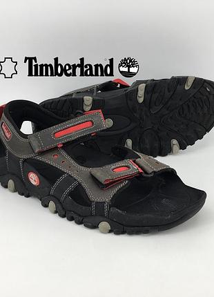 Мужские кожанные сандалии timberland trailray dk grey/gris 45 us 11 оригинал