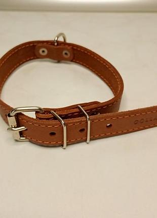 Нашийник для собак collar натуральна шкіра 45 см. ошейник для собак