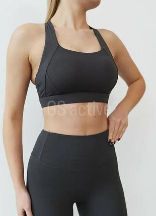 Спортивный серый топ gs active размера s