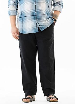 Лен + хлопок прямые брюки denim co w40 l30 брюки