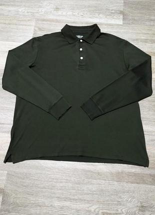Мужское поло land's end , размер xl , хаки , 100% хлопок .