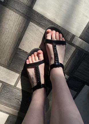 Чорні шкіряні босоніжки clarks оригінал розмір 38 (на стопу 24-24.5 см)