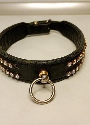Нашийник шкіряний для собак середніх пород collar brilliance 40 см ошейник для собак средних пород
