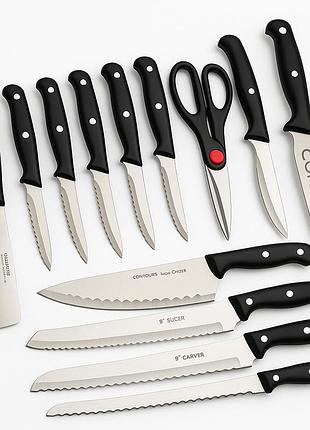 Кухонний ніж з нержавіючої сталі металевий contour pro knives 13, кухонні ножі домашні xe-21