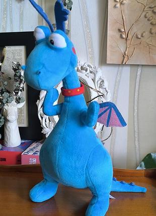 💙 плюшевий синій дракончик стаффі (stuffy) «лікар плюшева» disney (оригінал)