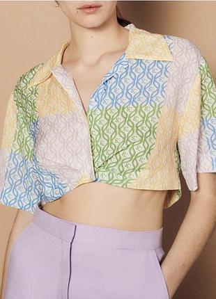 Сорочка укорочена sandro paris patchwork