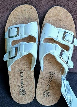 Шлепанцы босоножки женские, белые, 39-40