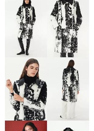 Пальто с животным принтом the zara women