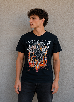 Kiss футболка мужская мерч kiss мерчевая футболка