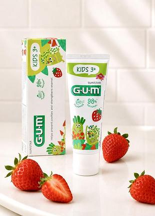 Gum kids monster дитяча зубна паста від 3 років полуниця, 50 мл