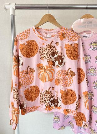 Новий коттоновий світшот для дому з гарбузом next 🎃