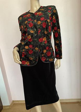 Оксамитовий фірмовий костюм/ l/ brend atelier