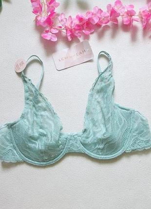 Мягкий кружевной мятный бюстгальтер lcw dream 🌹💚🌹