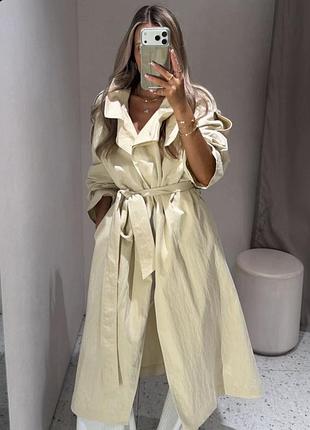 Довгий тренч плащ zara