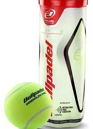 М'ячі для падел тенісу bullpadel premium pro 3 balls