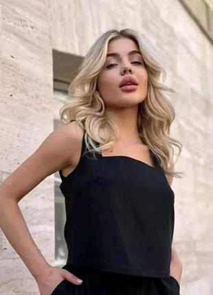 Женский топ m/l лён
