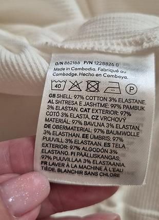 Белое мини платье в рубчик h&amp;m 10