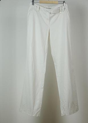 Білі широкі штани sisley з кишенями розмір 46 (m–l)