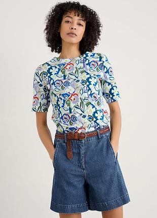 Футболка в яркий принт от бренда seasalt poisson studio floral