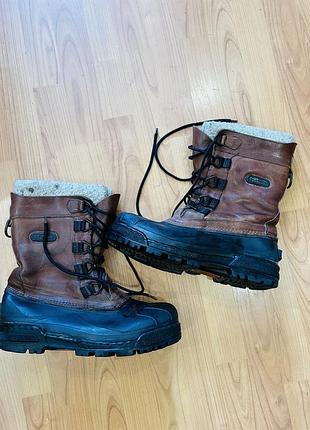 Зимові шкіряні чоботи снігоходи columbia siberiak thermolite waterproof р. 46.5 (30 см)