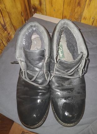 Зимние кожаные ботинки clarks (оригинал)