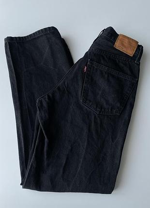 Джинси levi’s 501 90’ чорні w26 (high rise, 100% бавовна)
