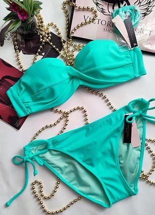 Купальник бандо твист victoria's secret original s m xs 34a 75a 70b
