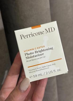 Perricone md vitamin c ester photo-brightening moisturizer broad spectrum spf 30, денний зволожувальний крем для обличчя з spf 30.