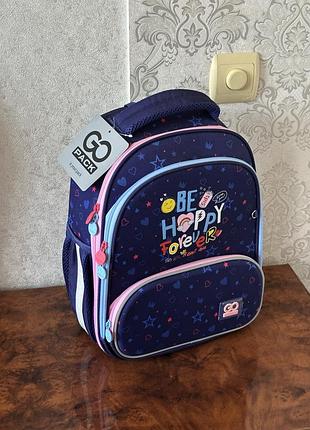 Шкільний каркасний рюкзак gopack education go24-597m-3 be happy