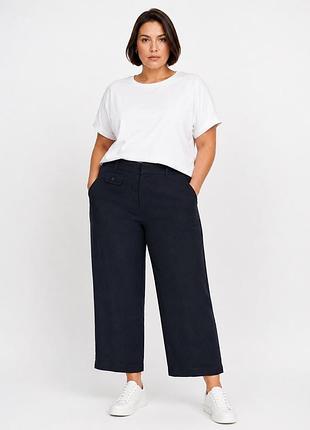 Укорочені лляні брючки h&m, р. 52-54