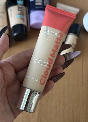 Стійкий матовий тональний крем lamel make up cloud matte full- coverage foundation
