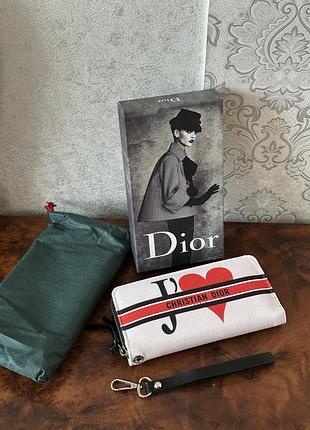 Косметичка-клатч christian dior текстильний гаманець діор з серцем