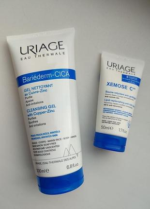 Набір комплект очисний гель uriage bariederm-cica + олія uriage xemose уріжок