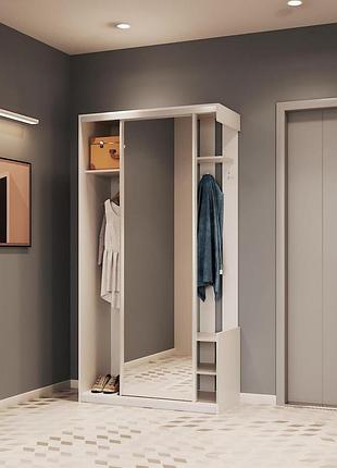 Передпокій з дзеркалом doros city one door 110х45х210 см білий (drs-011404)