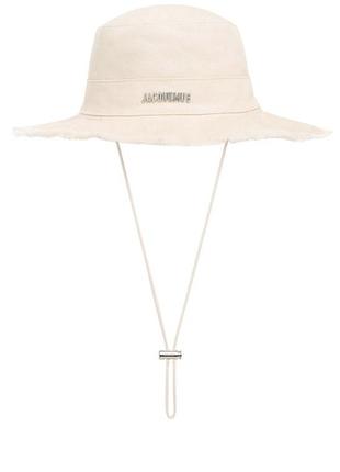 Панама jacquemus le bob artichaut ( колір бежевий, розмір one size, матеріал бавовна, унісекс)