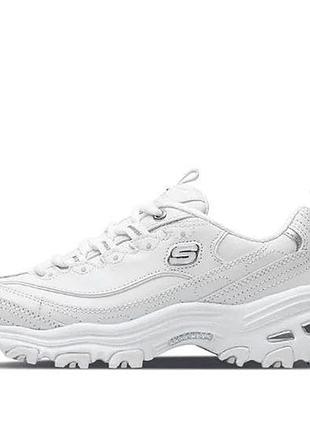 Skechers d’lites (38-39) 25см fresh start женские кожаные кроссовки