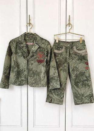 Джинсовий костюм бриджі піджак zara bershka h&m