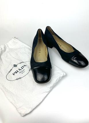 Prada milano туфлі замшеві жіночі балетки шкіряні