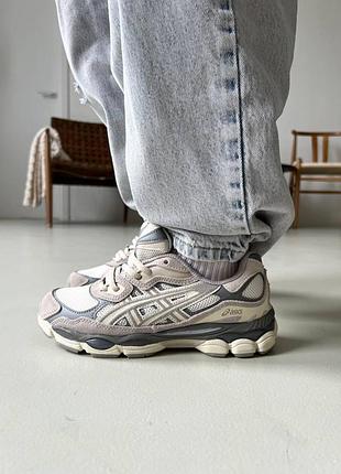 Asics gel nyc white grey