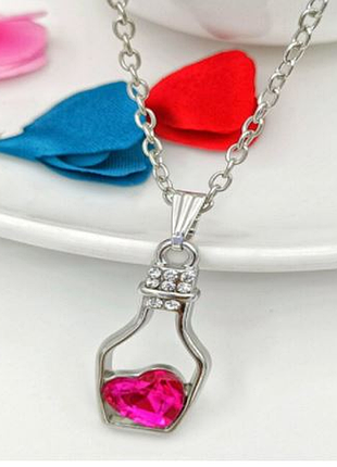 Цепочка с сердцем под серебро