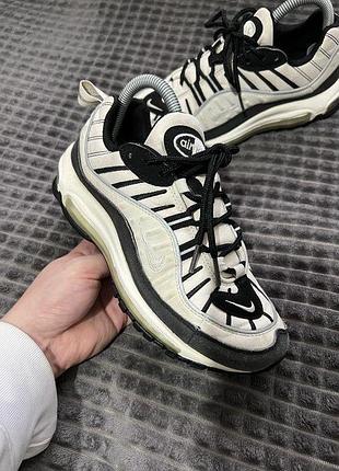 Nike air max 98 ( 37-37.5) 23.5-24см женские кроссовки оригинал белые