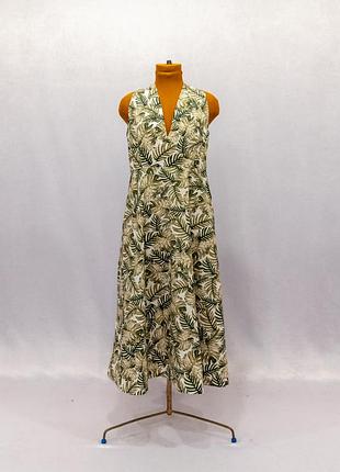 Хлопковое платье с тропическим вайбом, перекрещенные бретели на спине ✂️hallhuber, sri lanka 📍размер eur 40, gb 12, fr 42, it 44 (l), детали в описании