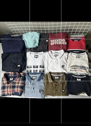 Пакет чоловічого одягу weekend offender | лот футболок, поло, худі wo