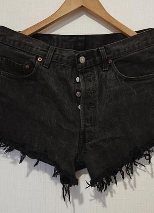 Levi's шорты джинсовые черные женские размер l 
made in usa оригинал
