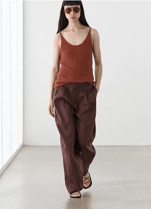 Широкі льонні штани massimo dutti