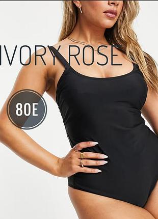 80e черный слитный купальник с чашкой на косточке 36e ivory rose